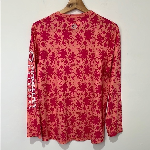 Magellan Outdoor Pink Floral Long Sleeve Shirt Boyfriend Fit Fish Gear Size XL - Picture 5 of 14